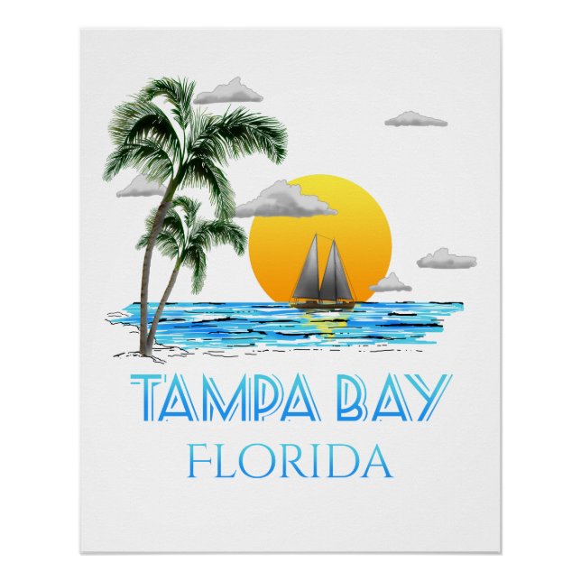 Tampa Bay Florida Sailing Poster (Vorderseite)