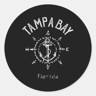 Tampa Bay Florida Sailing Runder Aufkleber