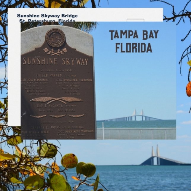 Tampa Bay Florida Sunshine Skyway Brücke Postkarte (Von Creator hochgeladen)