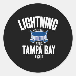 Tampa Bay Lightning Hockey-Puck Schwarz Offiziell Runder Aufkleber