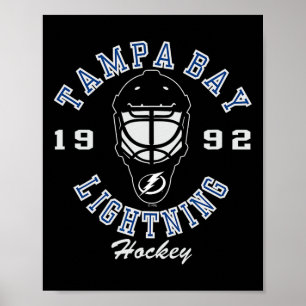 Tampa Bay Lightning Hockeymaske Schwarz Offiziell Poster