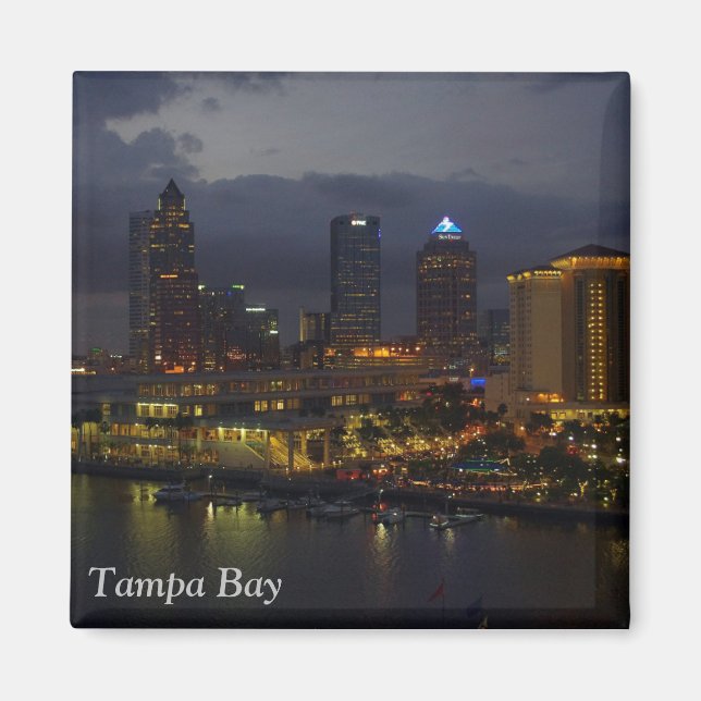 Tampa Bay Night Skyline Magnet (Vorne)