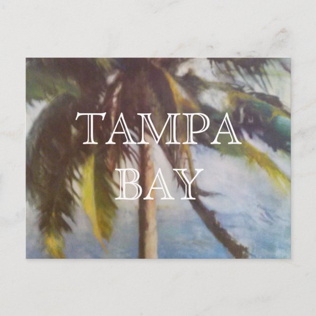 Tampa Bay Palm Tree Postcard Postkarte (Vorderseite)