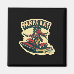 Tampa Bay Pirat Florida Jetski Bootfahren Lustig G Magnet