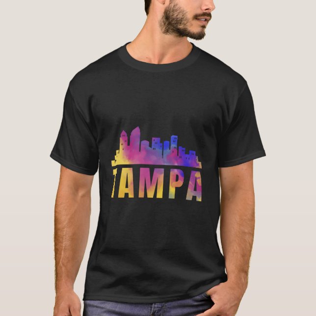 Tampa Bay Skyline City Town Florida Fl Staat Us Am T-Shirt (Vorderseite)