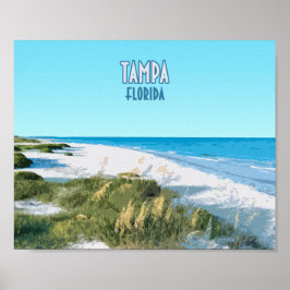 Tampa Beach Florida Vintag Poster