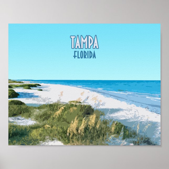 Tampa Beach Florida Vintag Poster (Vorne)
