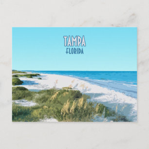 Tampa Beach Florida Vintage Postkarte