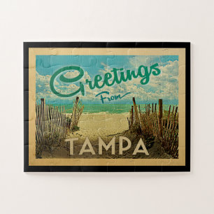 Tampa Beach Vintage Travel Puzzle