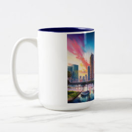 Tampa Colorful Skyline Zweifarbige Tasse