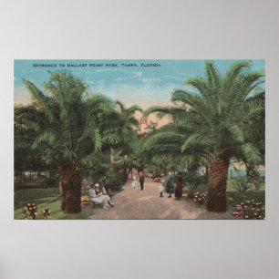 Tampa, FL - Ansicht des Poster