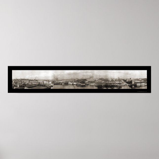 Tampa FL Waterfront Foto 1913 Poster (Vorne)