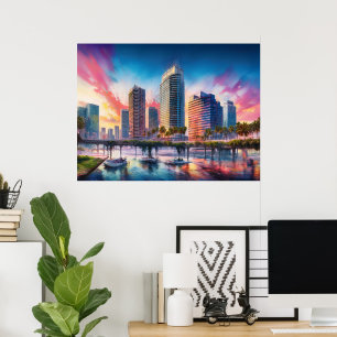Tampa Florida Abstrakte Kunst und Kultur Poster