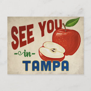 Tampa Florida Apple - Vintage Travel Postkarte