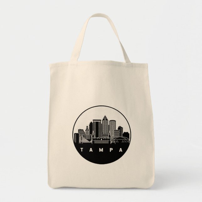 Tampa Florida City Skyline Tote Bag Tragetasche (Vorne)