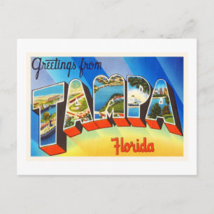 Tampa Florida FL Old Vintage Travel Souvenir Postkarte