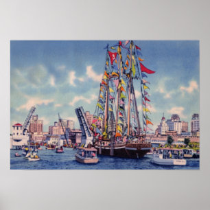 Tampa Florida Gasparilla Flortilla Poster