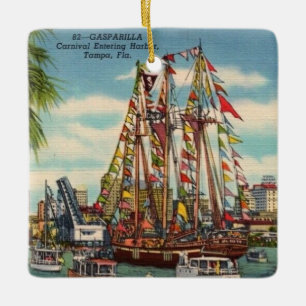 Tampa Florida Gasparilla Keramikornament