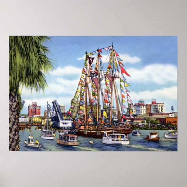 Tampa Florida Gasparilla Poster (Vorne)