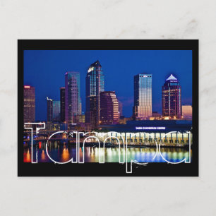 Tampa, Florida im Morgengrauen von den Davis Islan Postkarte