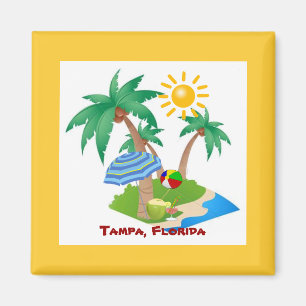 Tampa, Florida-Kühlschrank-Magnetvorlage Magnet