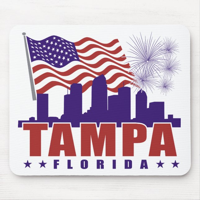 Tampa Florida patriotisches Mousepad (Vorne)