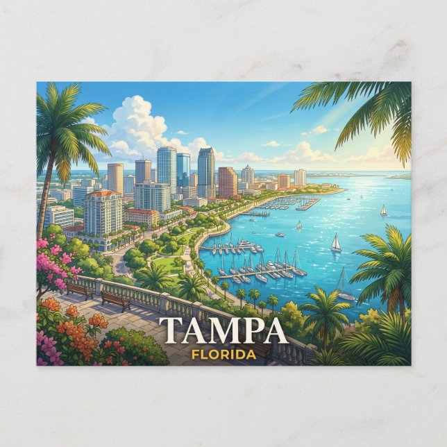 Tampa Florida Reise  Postkarte (Vorderseite)
