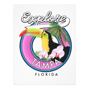 Tampa Florida Retro-Logo entdecken Fotodruck