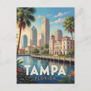 Tampa Florida River City Reise Postkarte