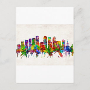 Tampa Florida Skyline Feiertagspostkarte