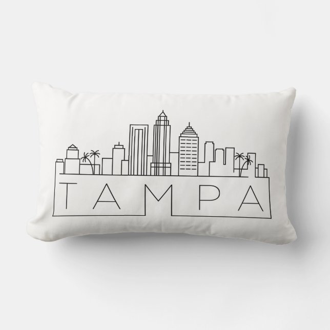 Tampa, Florida Skyline Lumbar Pillow Lendenkissen (Vorderseite)