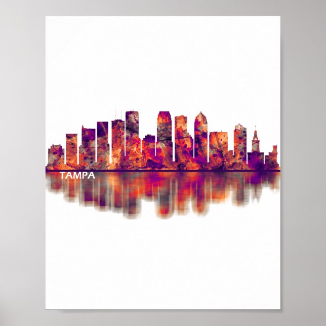 Tampa Florida Skyline Poster (Vorne)