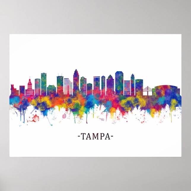 Tampa Florida Skyline Poster (Vorne)