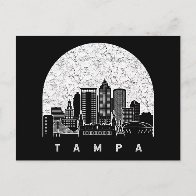 Tampa Florida Skyline Postkarte (Vorderseite)