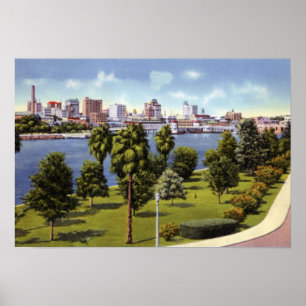 Tampa Florida Skyline von Davis Island Poster