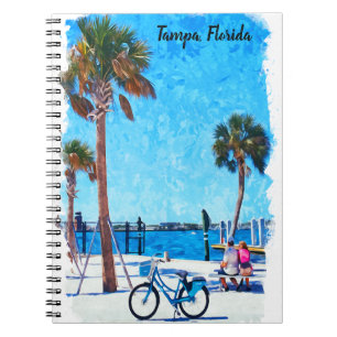 Tampa Florida Sommer Aquarellmalerei Notizblock