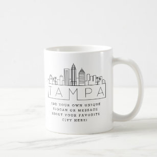Tampa, Florida Stylized Skyline   Benutzerdefinier Kaffeetasse