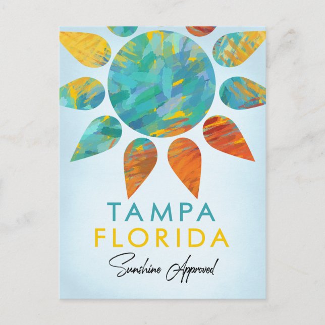 Tampa Florida Sunshine Travel Postkarte (Vorderseite)