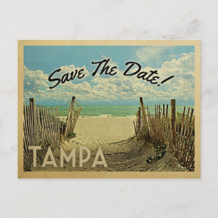 Tampa Florida Termin vormerken Vintage Strand Naut Ankündigungspostkarte