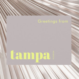 Tampa Florida typografisch modern Postkarte