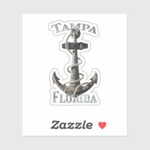 Tampa Florida Vacation nautical Anchor Sailing Aufkleber