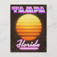 Tampa Florida Vintag 80er Reiseplakat