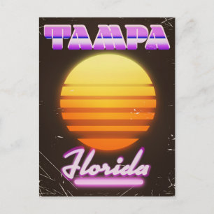 Tampa Florida Vintag 80er Reiseplakat Postkarte