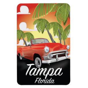 Tampa Florida Vintage Reiseplakat Magnet