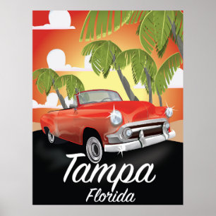 Tampa Florida Vintage Reiseplakat Poster