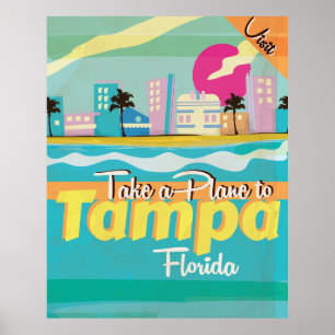 Tampa, Florida Vintage-Reiseplakat. Poster
