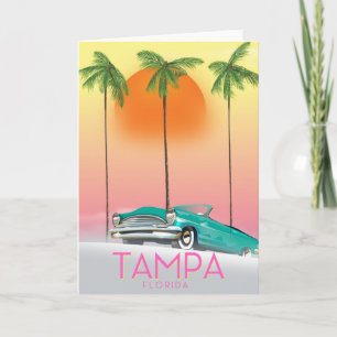 Tampa Florida Vintage Reiseposter Feiertagskarte