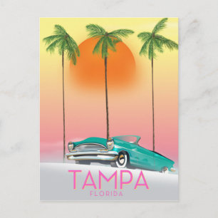 Tampa Florida Vintage Reiseposter Postkarte