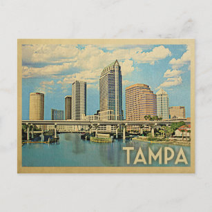Tampa Florida Vintage Travel Postkarte