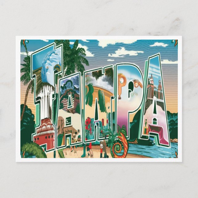 Tampa, Florida Vintage Travel Postkarte (Vorderseite)